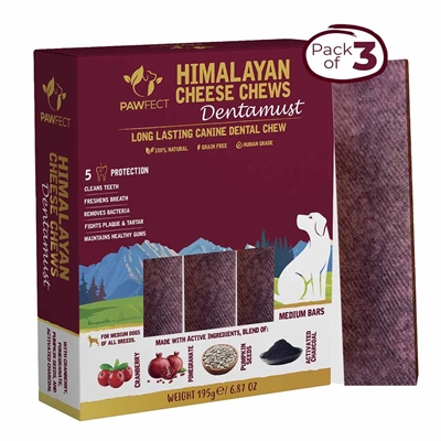 Pawfect Himalaya Dentamust Yaki Ostben med Tranbär MEDIUM 3 x 65g